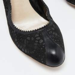 Dior Black Lasercut Leather Dior Byz Pumps Size 40  