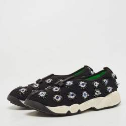 Pre Owned Dior Black Mesh Fusion Low Top Sneakers Size 36.5