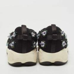 Pre Owned Dior Black Mesh Fusion Low Top Sneakers Size 36.5