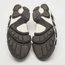 Pre Owned Dior Black Mesh Fusion Low Top Sneakers Size 36.5