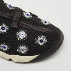 Pre Owned Dior Black Mesh Fusion Low Top Sneakers Size 36.5