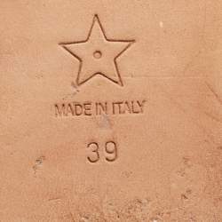 Pre Owned Dior Tricolor Logo Embroidered Canvas Dway Flat Slides Size 39