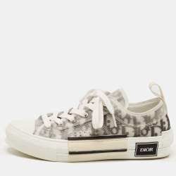Pre Owned Dior Green/White PVC and Mesh B23 Sneakers Size 38