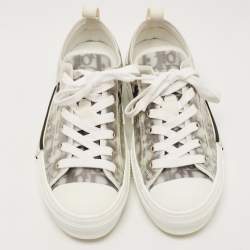 Pre Owned Dior Green/White PVC and Mesh B23 Sneakers Size 38