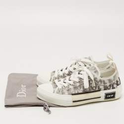 Pre Owned Dior Green/White PVC and Mesh B23 Sneakers Size 38