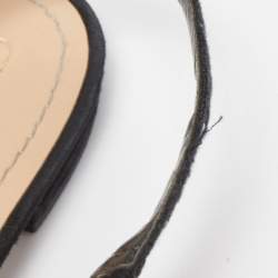 Dior Black Net and Suede J'adior Slingback Flats Size 37.5