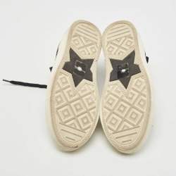 Pre Owned Dior Navy Blue Fabric and Leather Walk'n'dior Sneakers Size 38