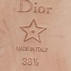 Dior Green Embroidered Canvas Dway Slide Sandals Size 38.5