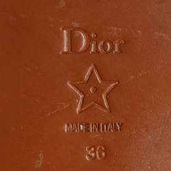 Pre Owned Dior Black Mesh and Leather Nicely D Espadrilles Size 36