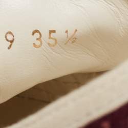 Dior Burgundy/Off White Oblique Canvas Walk'n'Dior Sneakers Size 35.5