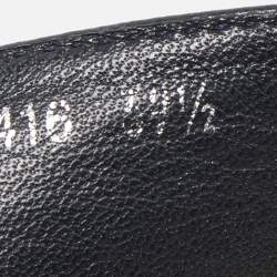 Pre Owned Dior Blue Leather and Canvas Crystal Embellished Flat Espadrilles Size 39.5