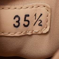 Pre Owned Dior Pink Neoprene and Leather D-Connect Sneakers Size 35.5