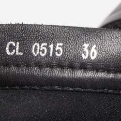Pre Owned Dior Black Leather Maniac Moto Boots Size 36