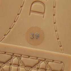 Pre Owned Dior White Laser Cut Leather Flower Applique Flore Flat Espadrilles Size 39