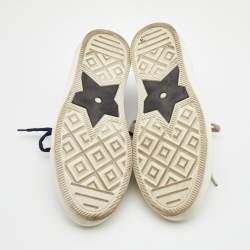 Dior Blue Oblique Canvas Walk'n'Dior Low Top Sneakers Size 38.5