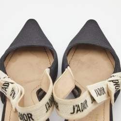 Dior Black Technical Fabric J'adior Slingback Pumps Size 35.5 
