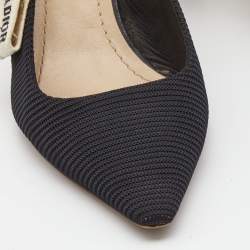 Dior Black Technical Fabric J'adior Slingback Pumps Size 35.5 