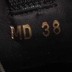 Pre Owned Dior Black Leather D-Racer Ankle Boots Size 38