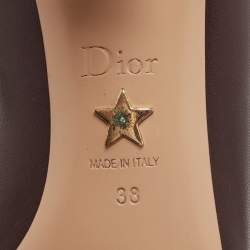 Dior Burgundy Leather Pointed Toe Ankle Booties Size 38