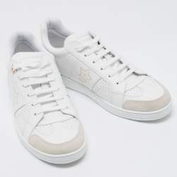 Pre Owned Dior White Leather Star Low Top Sneakers Size 39