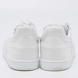 Pre Owned Dior White Leather Star Low Top Sneakers Size 39