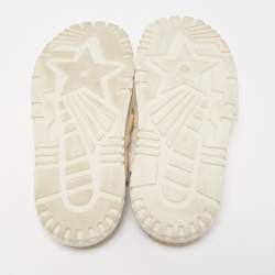 Pre Owned Dior White Quilted Leather D-Twist Espadrille Flat Slides Size 38.5