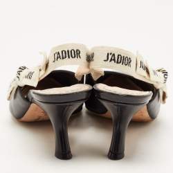 Pre Owned Dior Black Leather J'adior Slingback Pumps Size 37