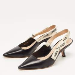 Pre Owned Dior Black Leather J'adior Slingback Pumps Size 37