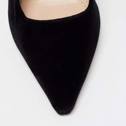 Pre Owned Dior Black Velvet J'adior Slingback Pumps Size 39