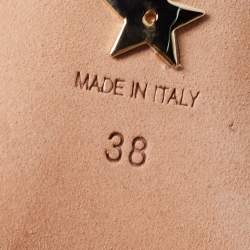 Pre Owned Dior Beige/White Canvas Striped Embroidered J'Adior Slingback Pumps Size 38