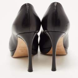 Pre Owned Dior Black Leather Diorella Pumps Size 36