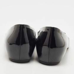 Dior Black Patent Pointed Toe Bow Ballet Flats Size 36