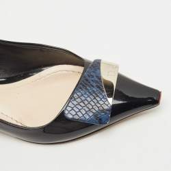 Dior Black Patent Pointed Toe Bow Ballet Flats Size 36