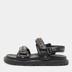 Dior Black Leather  DiorAct Sandals Size 38