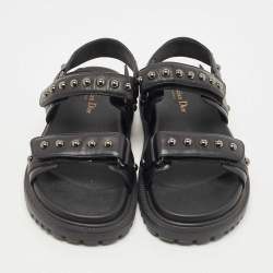 Dior Black Leather  DiorAct Sandals Size 38
