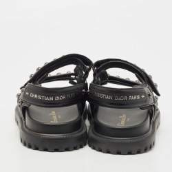 Dior Black Leather  DiorAct Sandals Size 38