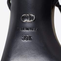 Pre Owned Dior Olive Green Leather Rainbow Stellar Block Heel Lace Up Sandals Size 39.5