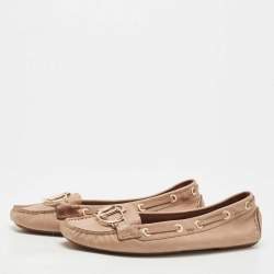 Dior Light Brown Leather CD Slip On Loafers Size 41
