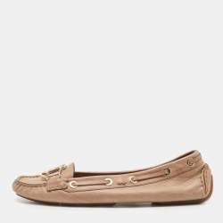 Dior Light Brown Leather CD Slip On Loafers Size 41