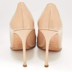 Pre Owned Dior Beige Patent Leather D-Moi Pumps Size 38