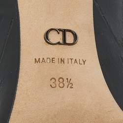 Pre Owned Dior Black Croc Embossed Leather Dior Pointed Toe Pumps Size 38.5