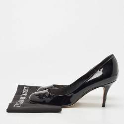 Dior Black Patent Cherie Pointed Toe  Pumps Size 42