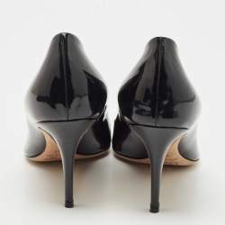 Dior Black Patent Cherie Pointed Toe  Pumps Size 42