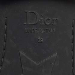 مملوكة مسبقًا Dior Black Leather Diorevolution Slide Flats Size 39