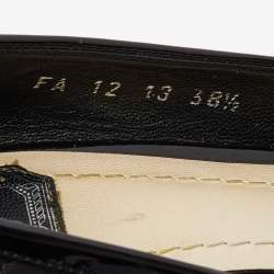 Pre Owned Dior Black Cannage Quilted And Patent Leather Bow Pumps Size 38.5