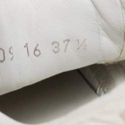 Pre Owned Dior White Crinkled Leather Move Sneakers Size 37.5