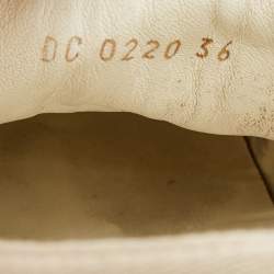 Pre Owned Dior White Embroidered Canvas Walk'n'Dior Sneakers Size 36