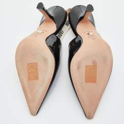 Dior Black Patent Leather J'adior Slingback Pumps Size 36