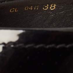 Pre Owned Dior Black Patent Slide Sandals Size 38