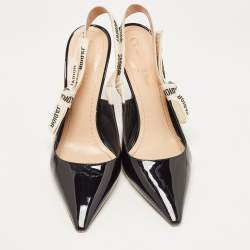 Dior Black Patent Leather J'adior slingback Pumps Size 39